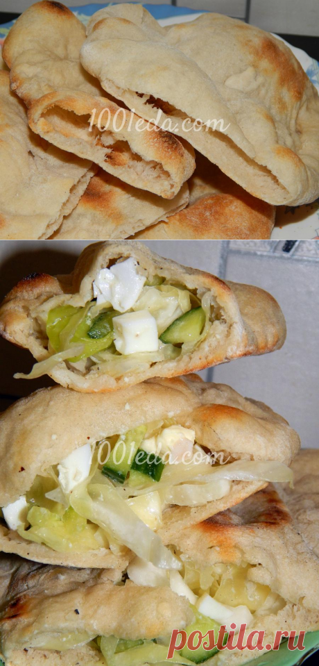 Питы-кармашки с капустной начинкой.