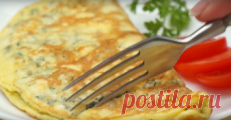 Необычный омлет на завтрак за 5 минут. Вкусно, сытно и полезно! Он понравится тем, кто придерживается правильного питания. Или следит за своим весом.