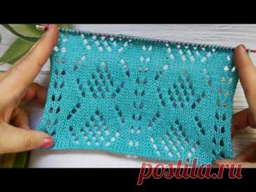 Lace Diamond Stitch | Ajour-Rautenmuster stricken | Punto Rombi ai ferri | Point de Losanges Ajourés