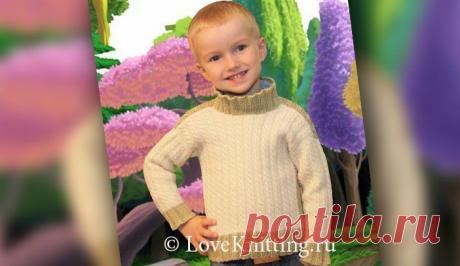 Двухцветный пуловер | Loveknitting.ru