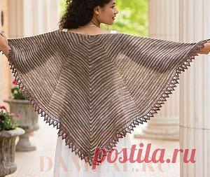 Двухцветная шаль «Уайли» (Вязание спицами) | Журнал Вдохновение Рукодельницы