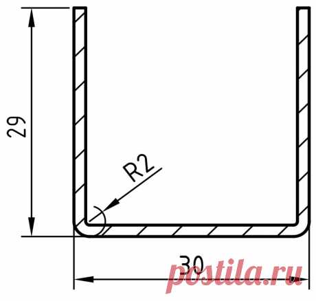 Армирующий профиль 29x30x29 (WINTECH) – Армирующий профиль для систем винтех