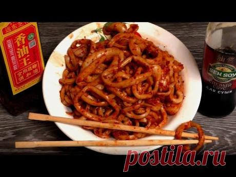 Кальмар по-корейски, как на рынке у корейцев, очень вкусно и просто приготовить дома!