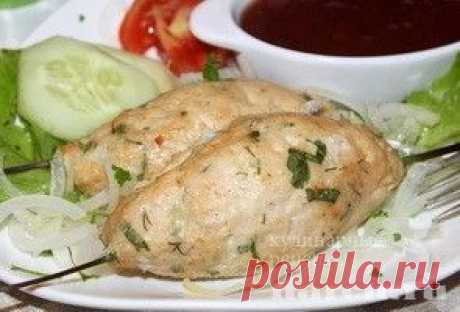 Куриные люля на укропной палочке