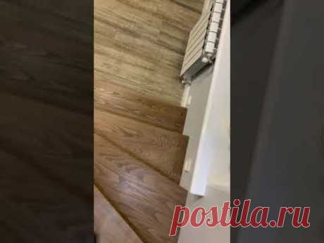 Облицовка лестницы деревом