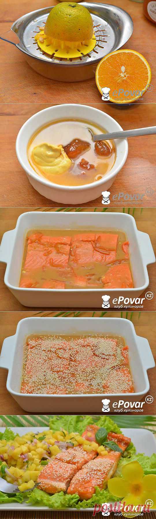 Лосось с апельсиновым джемом — Рецепт приготовления с фото — Горячие блюда, Блюда из рыбы и морепродуктов