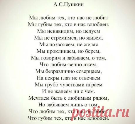Мы любим тех кто нас не любит