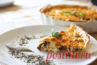 Вкусный и безумно сытный Пирог "Курино-грибной жульен" | Готовим вместе