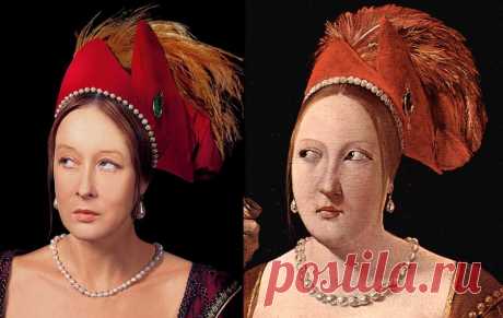 среди прочих работ Кати Рождественской заметил портрет Удовиченко в образе дамы с картины Жоржа де Латура «Шулер» или «Шулер с бубновым тузом».