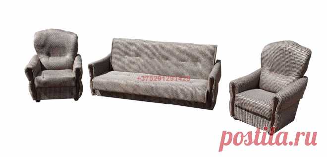 Комплект с двумя креслами (рогожка серый): купить в Минске недорого, низкие цены, скидки, рассрочка