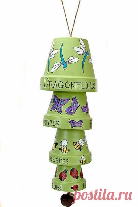 Colorful Garden Bug Wind Chimes - Project by DecoArt