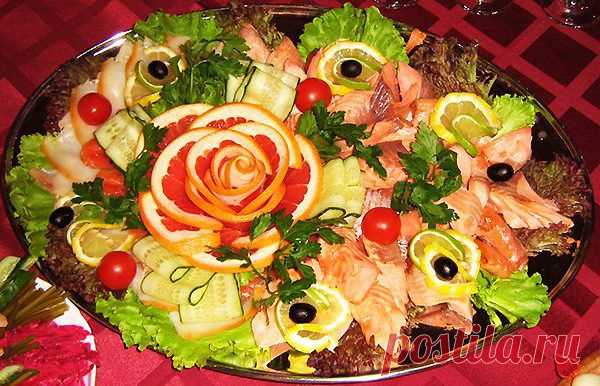Новогодняя нарезка: рыбная тарелка | Четыре вкуса