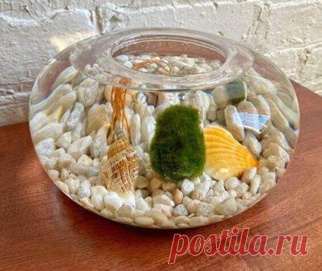Миниатюрный аквариум как элемент декора ~ Planetalsad