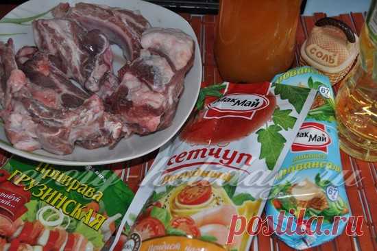 Свиные ребрышки в соусе барбекю в духовке, рецепт