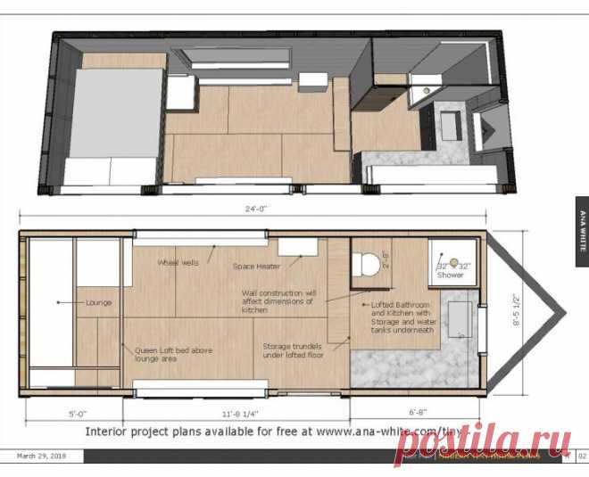 Open Concept Rustic Modern Tiny House Framing Shell – Spruc*d Market