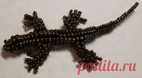 Ящерица | biser.info - всё о бисере и бисерном творчестве