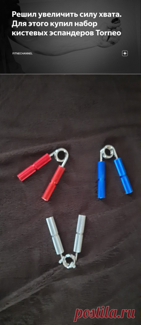 Решил увеличить силу хвата. Для этого купил набор кистевых эспандеров Torneo | fitnechannel | Яндекс Дзен