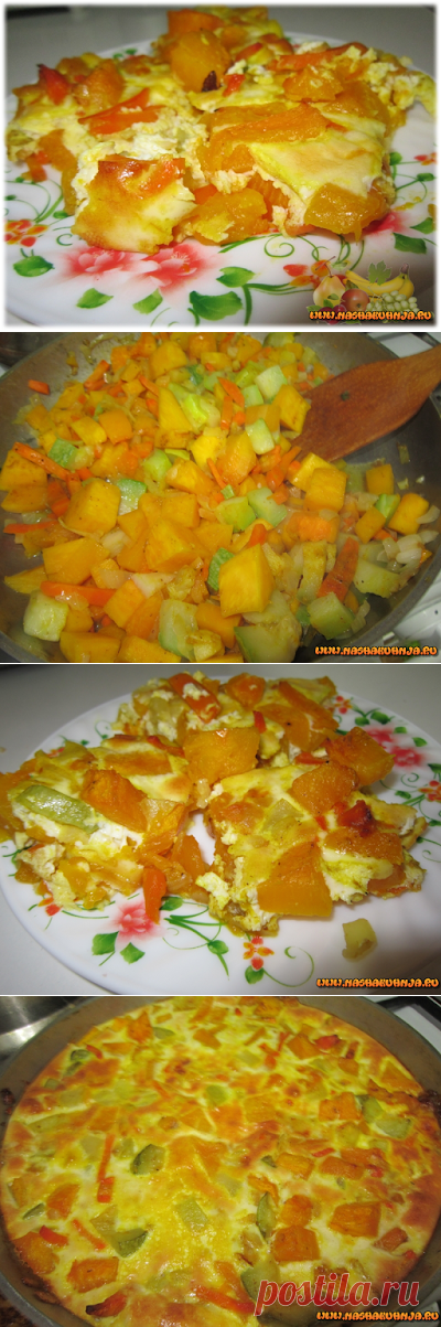 Нежная запеканка из тыквы и кабачков