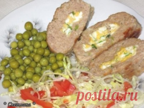 Рулет мясной с яйцом и зеленым луком из Детского сада : Рецепты для детей