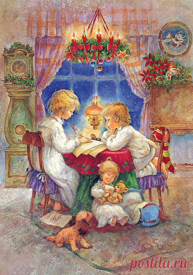 В ожидании Рождества... Художник-иллюстратор Lisi Martin.