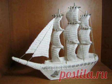 вязаный кораблик ,алые паруса крючком на спицах: 2 тыс изображений найдено в Яндекс Картинках