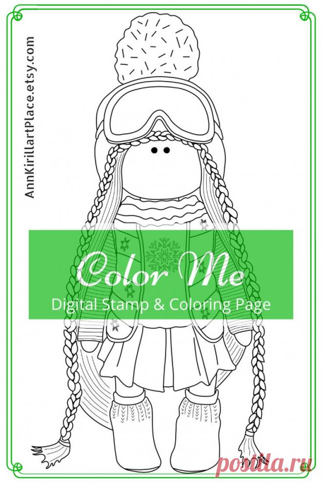 Digital Download Interior Decor Idea Girl Digi Stamp | Etsy