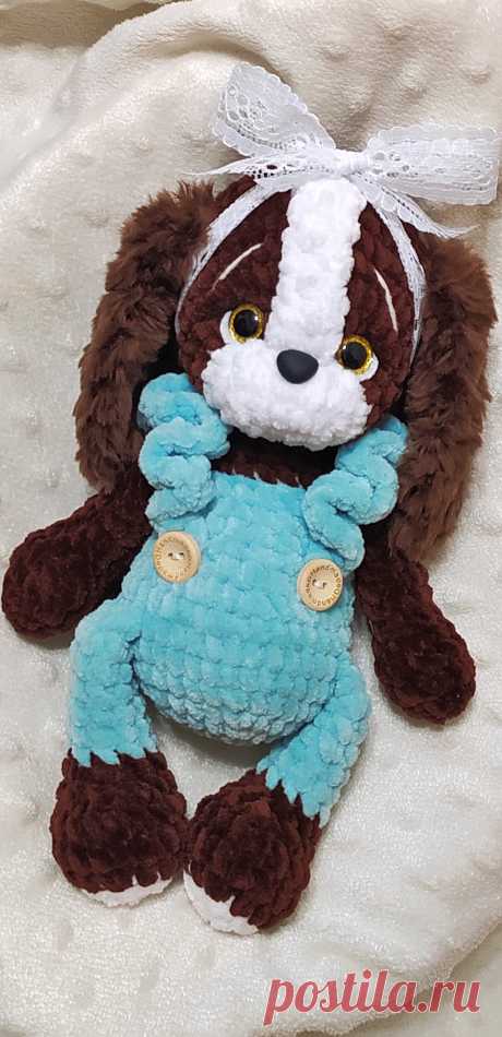 PDF Спаниелька Нелли крючком. FREE crochet pattern; Аmigurumi animal patterns. Амигуруми схемы и описания на русском. Вязаные игрушки и поделки своими руками #amimore - собака породы спаниель, пёс, плюшевая собачка, щенок из плюшевой пряжи, пёсик.
