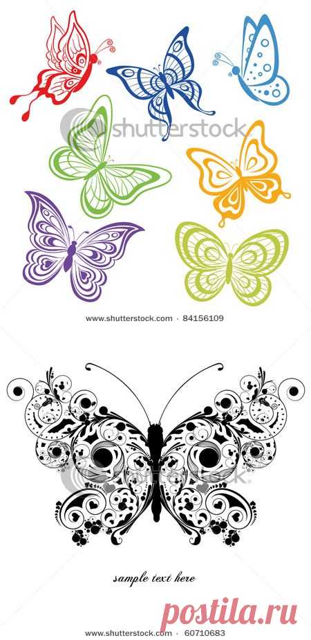 Трафареты, узоры, векторные иллюстрации.