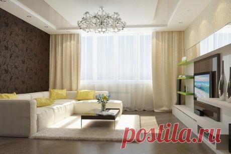 Светлый интерьер гостиной