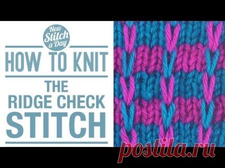 How to Knit the Ridge Check Stitch (english style) - YouTube