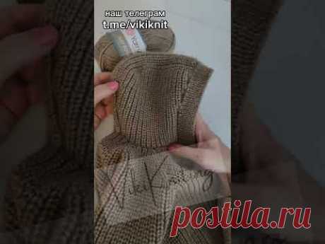 Как вязать анатомический капюшон для детей. #vikikniting #knitting