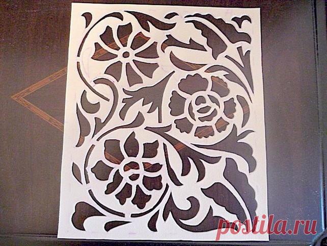 Прорезная резьба по дереву, трафареты