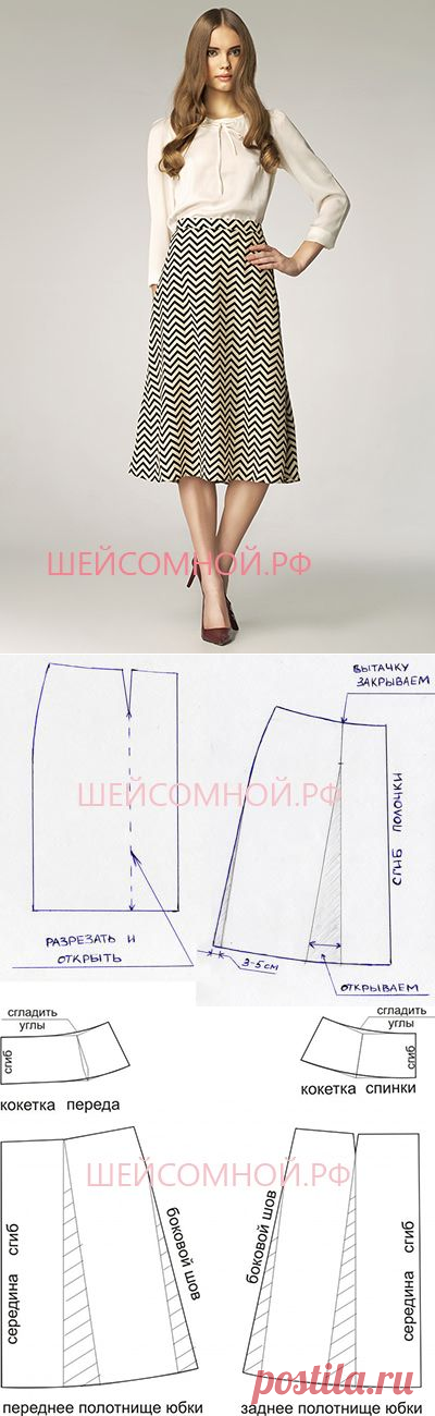 Юбка трапеция. Выкройка и пошив — Шей со мной