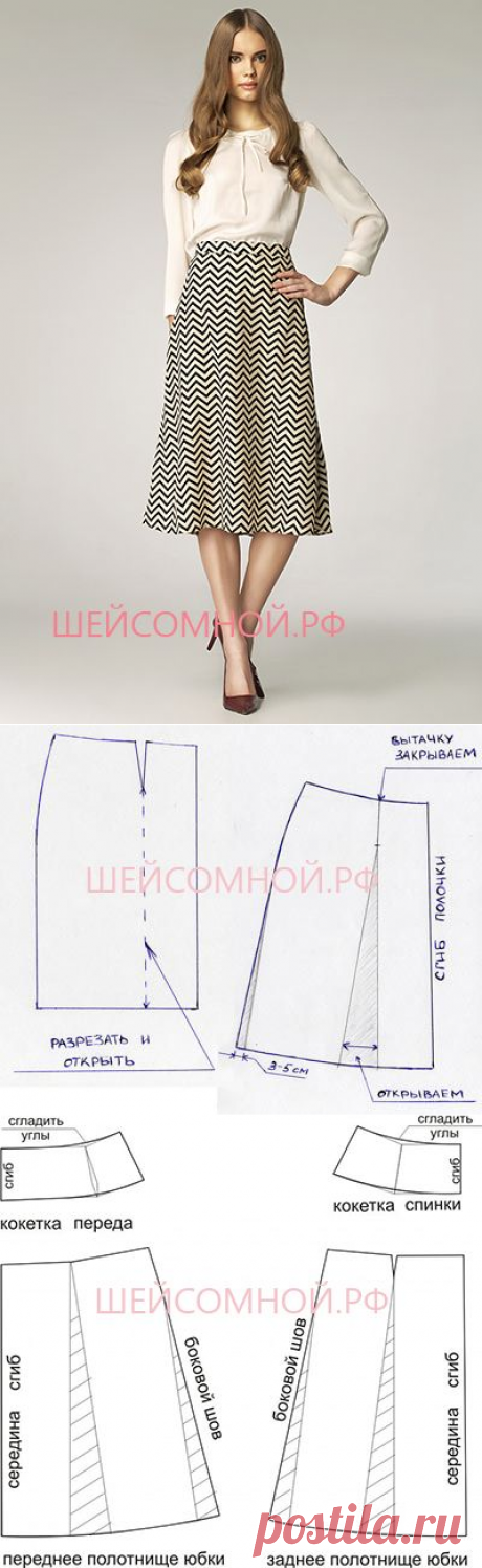 Юбка трапеция. Выкройка и пошив — Шей со мной