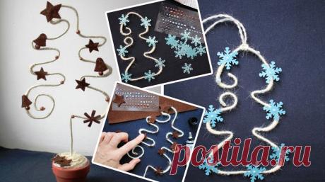 Новогодняя елочка из ниток и проволоки – пошаговый мастер-класс с фото | Вдохновение (Огород.ru)