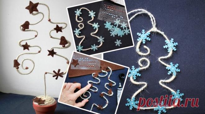 Новогодняя елочка из ниток и проволоки – пошаговый мастер-класс с фото | Вдохновение (Огород.ru)