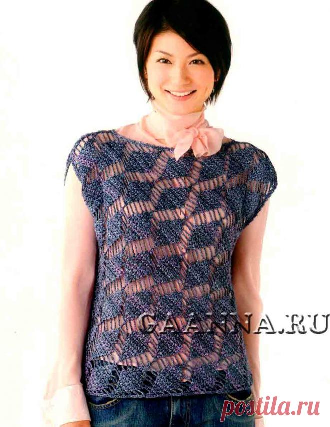 Жилет Диагональные ромбы