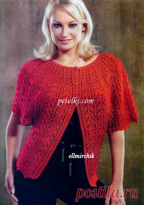 Вязание-спицы-Безрукавки и Жакеты &gt;Жакет