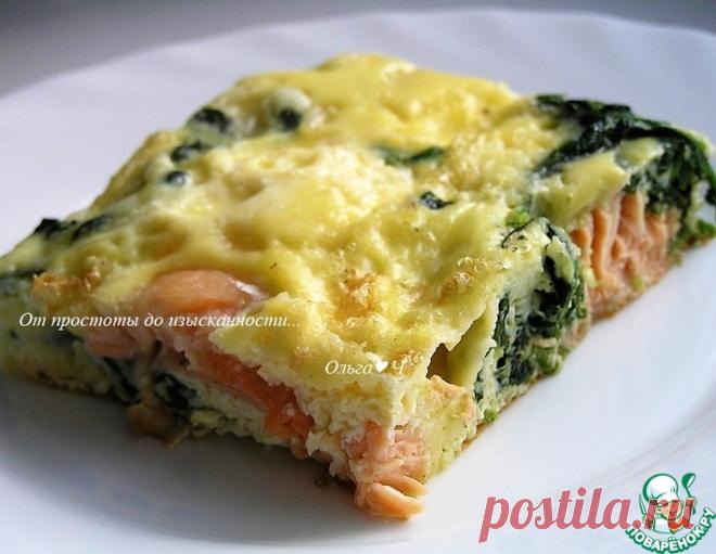 Фриттата с лососем и шпинатом – кулинарный рецепт