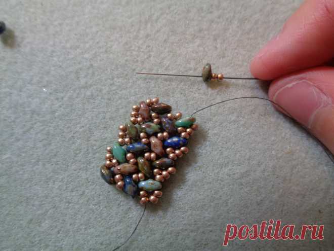 Tweaked Version of SuperDuo Knit Herringbone Bracelet | tutorial beading | Herringbone and Beads tutorial