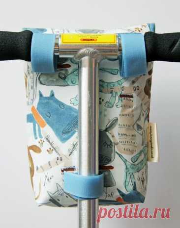 сумочка из ткани на велосипед ( самокат)