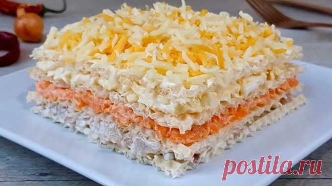 ТАКОЙ САЛАТ ГОТОВЛЮ НА НОВЫЙ ГОД! РЕЦЕПТ ИЗ САМЫХ ПРОСТЫХ ПРОДУКТОВ! Всегда съедается ПЕРВЫМ!