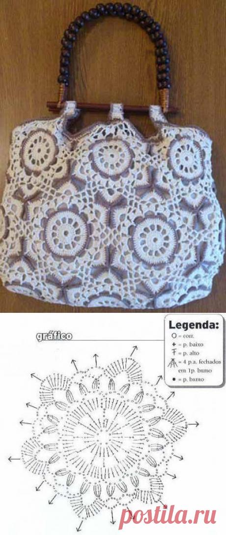 Сумочка из красивых ажурных мотивов | Искусница