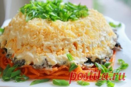 Лучшие кулинарные рецепты: Очень вкусный салат с корейской морковкой.