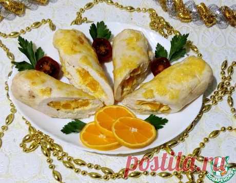 Рулет из курицы с мандаринами – кулинарный рецепт