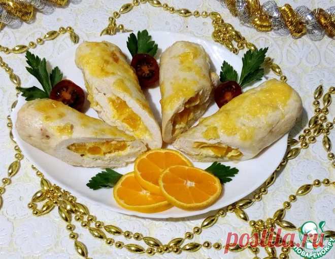 Рулет из курицы с мандаринами – кулинарный рецепт