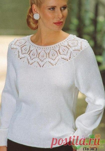 Вязание спицами: модели с круглой кокеткой - Вяжем сети, спицы и крючок - ТВОРЧЕСТВО РУК - Каталог статей - ЛИНИИ ЖИЗНИ