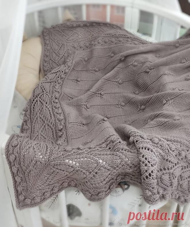 Плед детский. Красивый плед. Описание вязания детского пледа в интернет-магазине Ярмарка Мастеров по цене 500 ₽ – Q8HBABY | Схемы вязания, Карталы - доставка по России Плед детский. Красивый плед. Описание вязания детского пледа в интернет-магазине на Ярмарке Мастеров. по МК пледа 