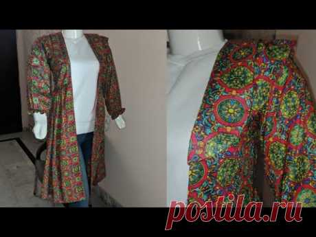 Frock Style Long Gown cutting and stitching