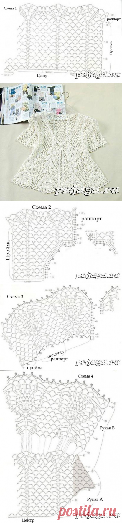 Ажурное болеро крючком для девочки